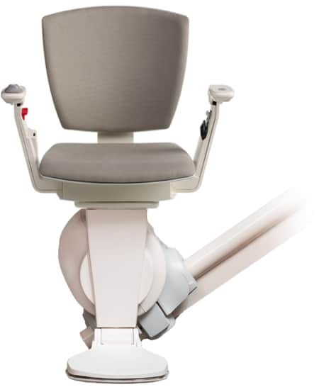 Le monte-escalier Otolift Modul-Air est disponible en gris.